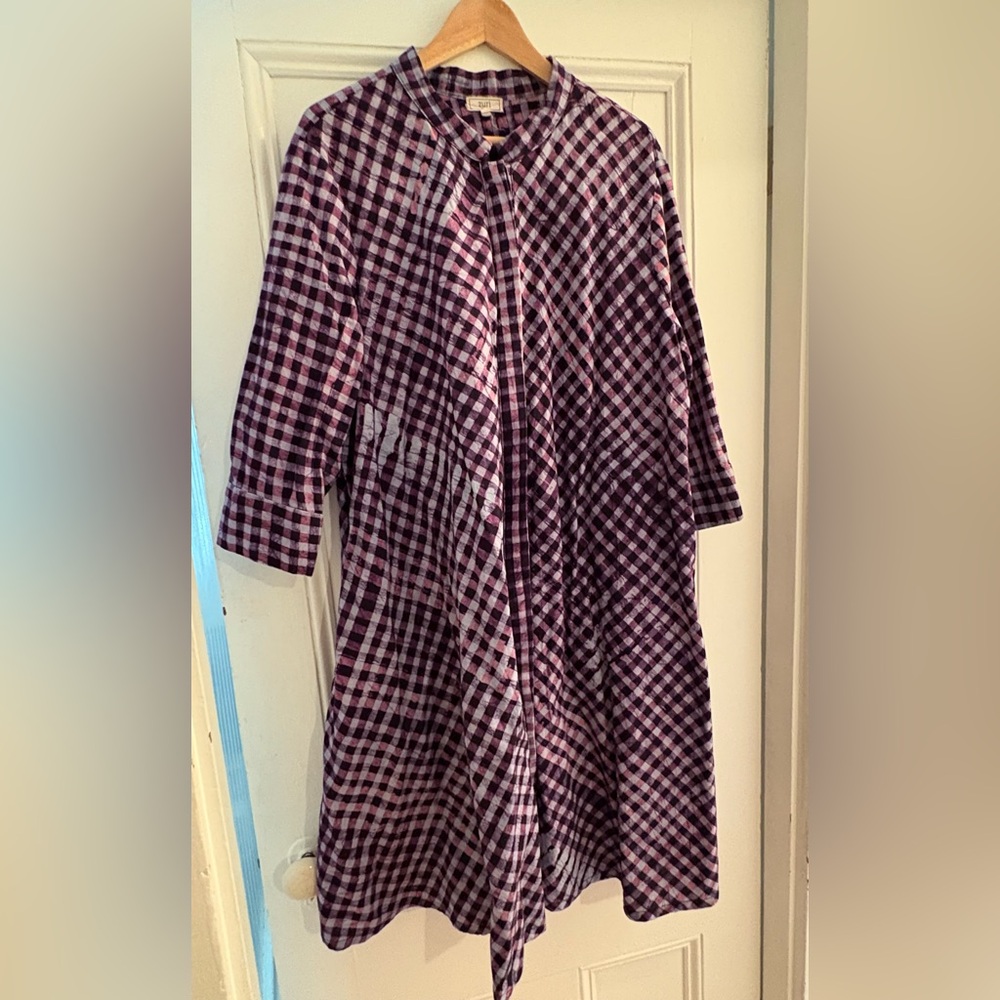 Purple and Black Checkered Zuri Kenya Dress